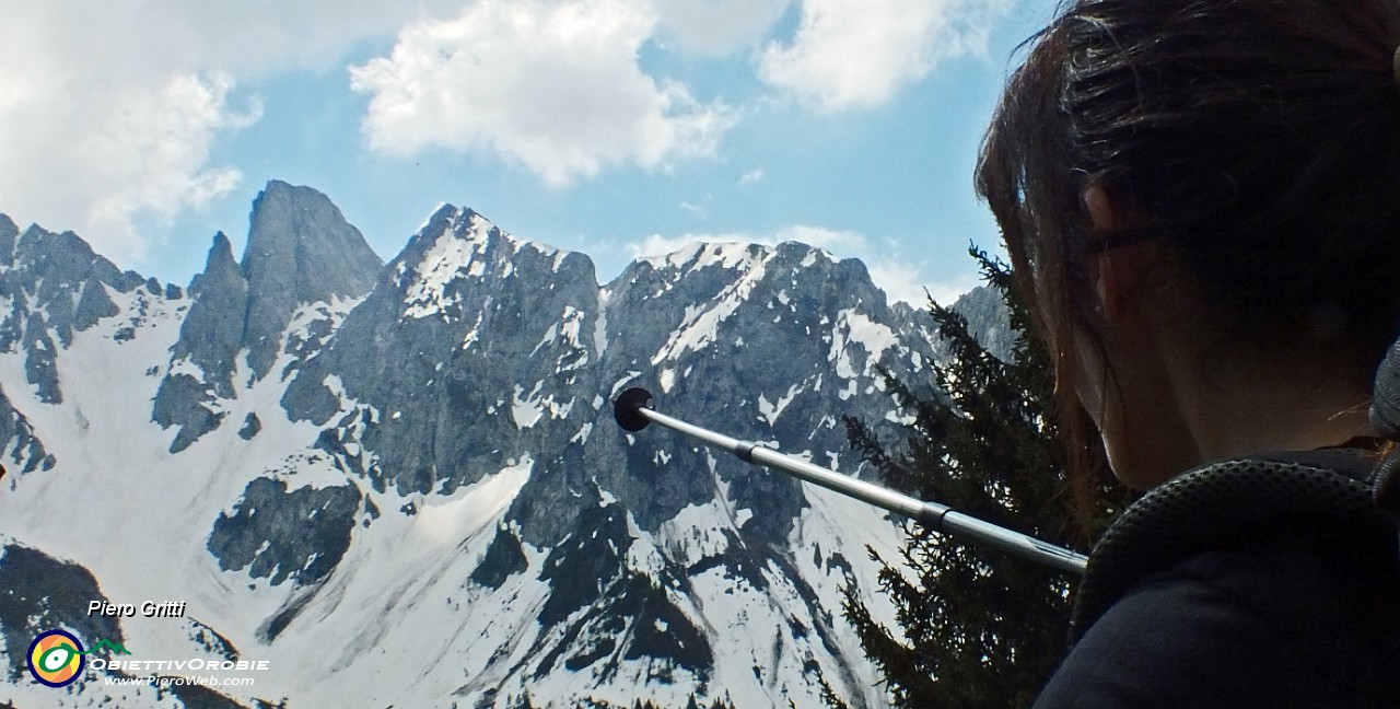 27 Il Cimon della Bagozza con il ripido ghiaione di  salita.JPG